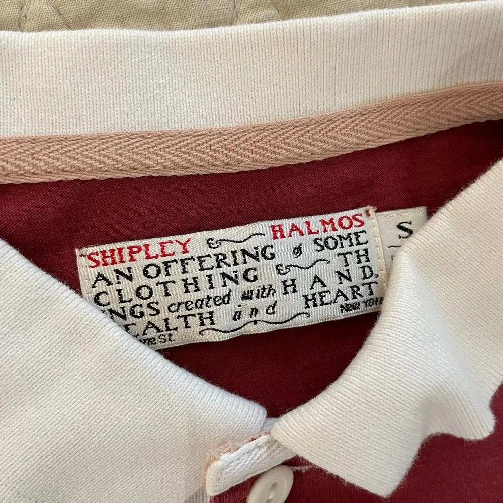 SHIPLEY & HALMOS‎ Colorblock Stripe Polo Shirt Size S